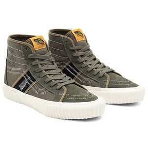 Men's 8 Vans Sk8-Hi Military Sneakers Women's 9.5 New